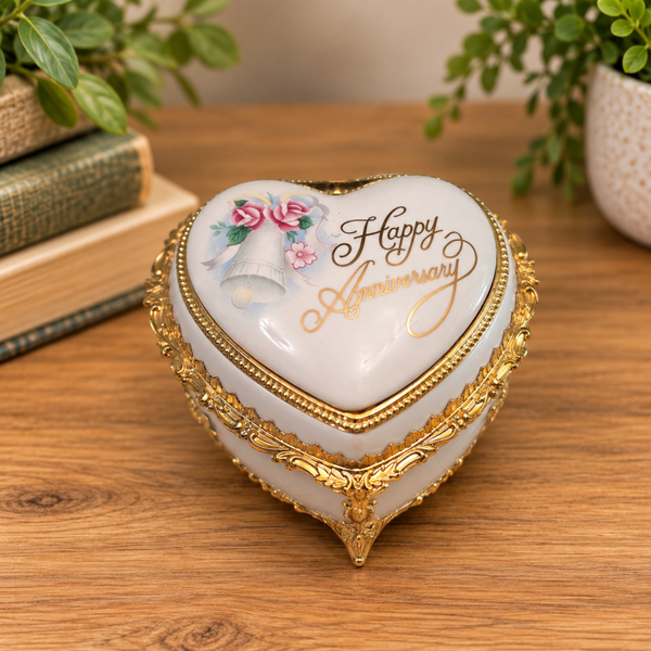 San Francisco Music Box Co. Happy Anniversary Heart Music Box