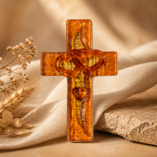 Resin Heart Cross
