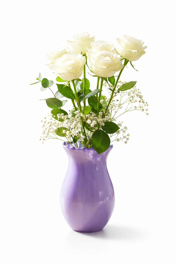 Purple Resin Flower Vase | Hand-Poured Decorative Vase | Floral Home Décor | Unique Gift | Modern Table or Shelf Accent