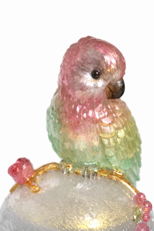 Pastel Bird Resin Figurine | Decorative Bird Accent Piece | Hand-Poured Home Decor | Shelf Decor | Gift for Bird Lovers