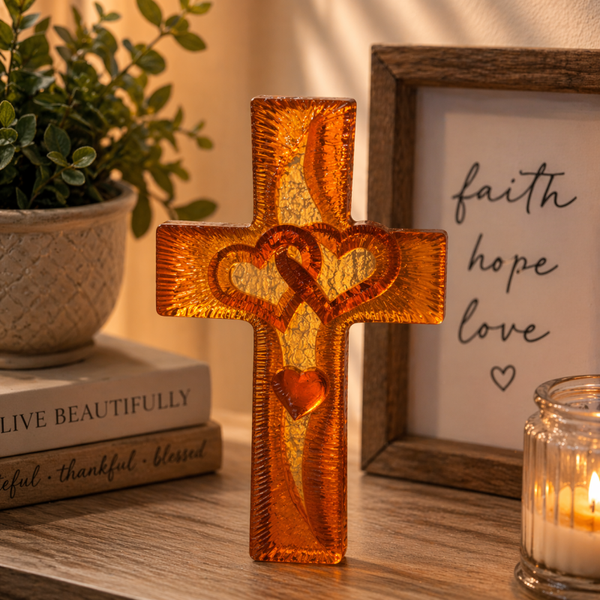 Handmade Heart Cross – Meaningful Décor Piece