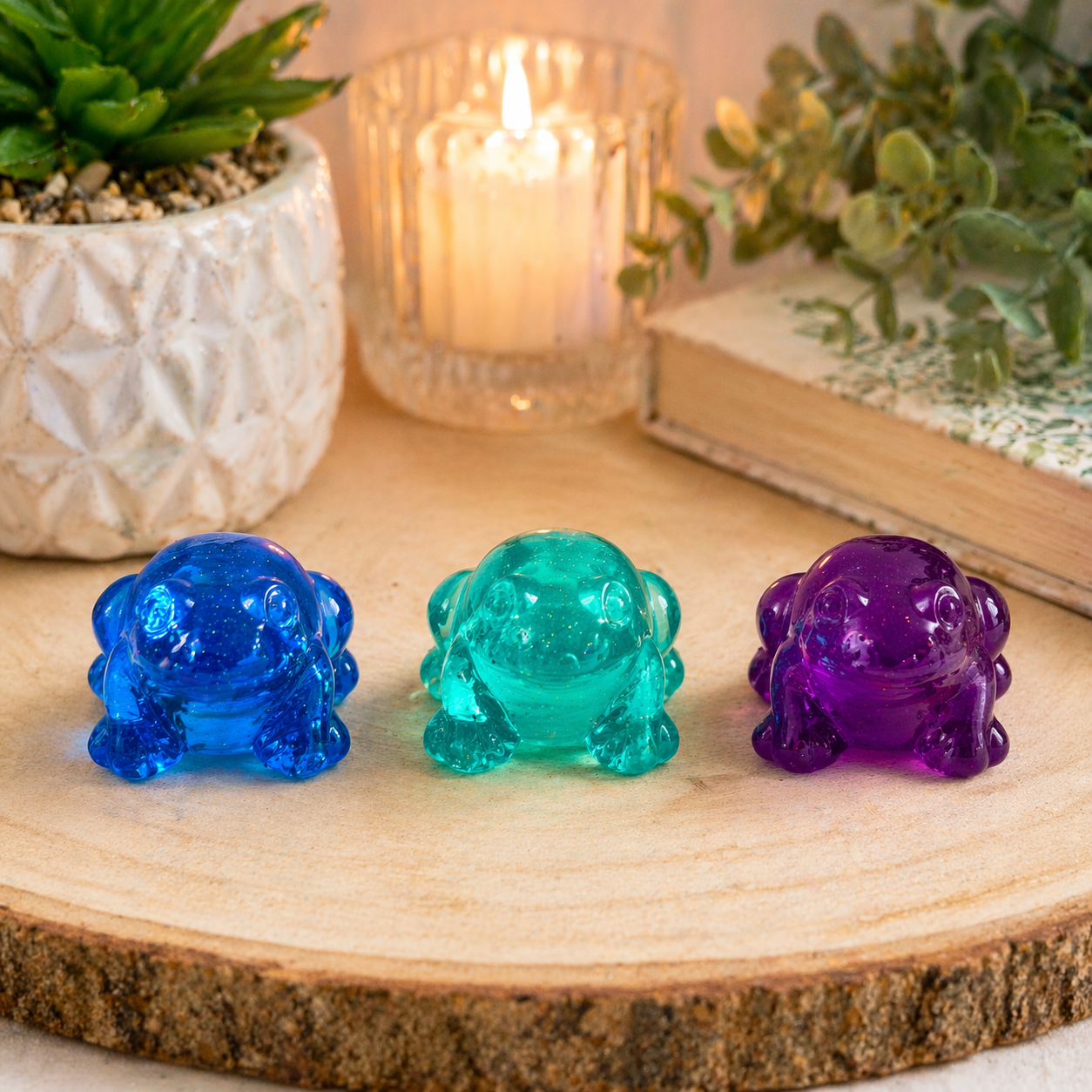 Handmade Mini Resin Frogs – Cute, Colorful & One-of-a-Kind