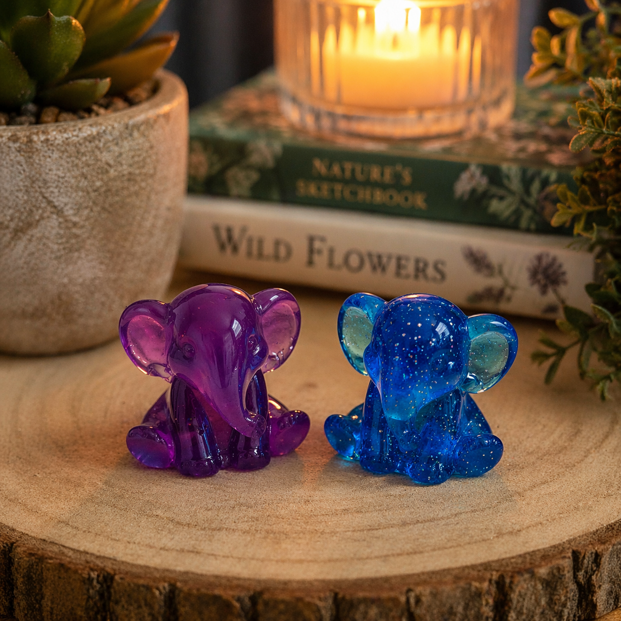 Mini Resin Elephants – Handmade Collectible