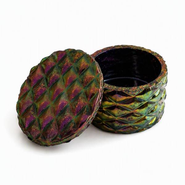 Iridescent Resin Jewelry Box | Color Shift Keepsake Box with Lid | Hand-Poured Decorative Storage | Trinket Box | Unique Gift Idea