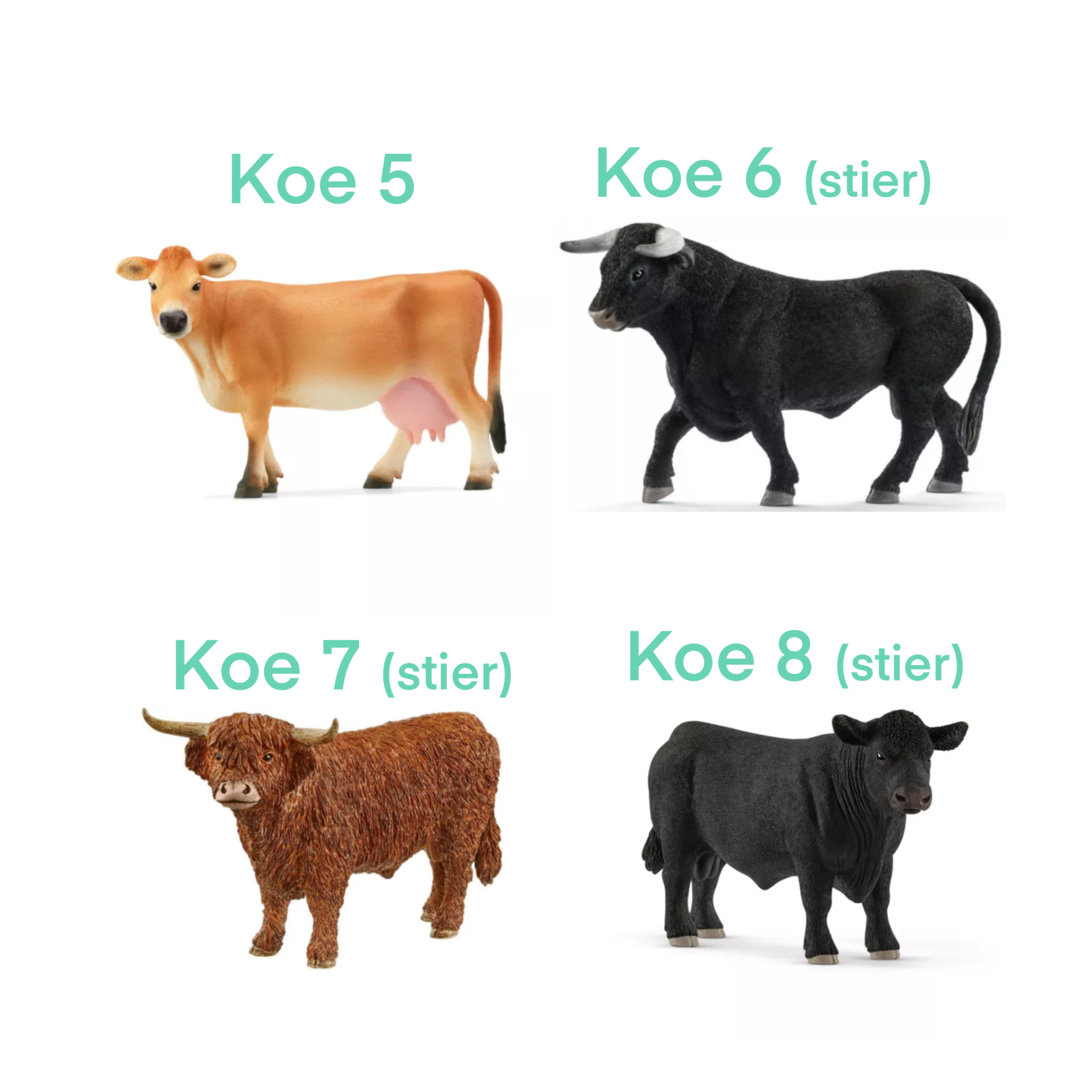 Jouw koe als miniatuur basismodellen