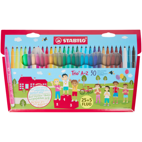 Stabilo Trio A-Z viltstiften 30 stuks