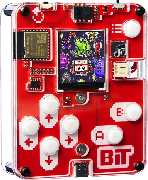 CircuitMess 8 Bit Console - Experimenteerset - Stem Speelgoed - Ingebouwde Games - Inclusief Tribune voor Wacky Robots