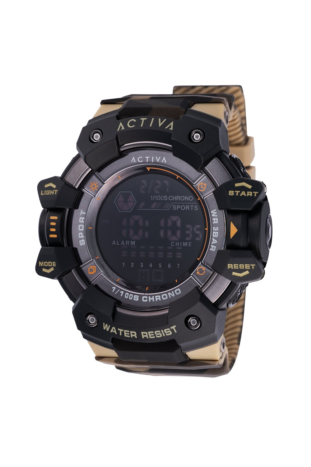 Activa Armour X Invicta Men's Digital Watch 50mm Camouflage Khaki ACW8050MC-001