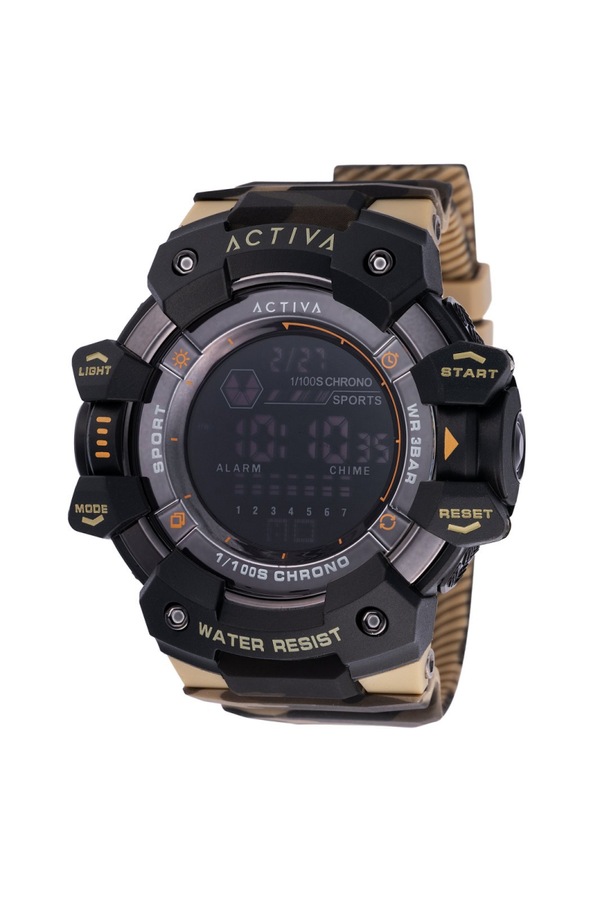 Activa Armour X Invicta Men's Digital Watch 50mm Camouflage Khaki ACW8050MC-001