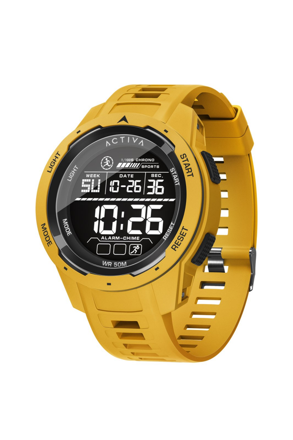 Activa Digital ACW8105-003 Herenhorloge - Quartz Uurwerk - Plastic met Zwarte Wijzerplaat - 45 mm