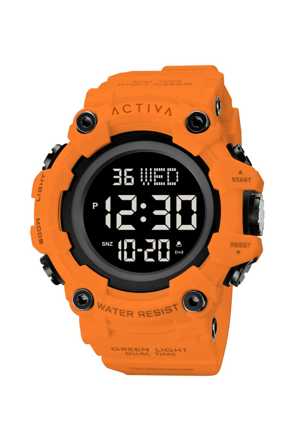 Activa Digital Essentials ACW1968-005 Herenhorloge - Quartz Uurwerk - Plastic met Zwarte Wijzerplaat - 53 mm