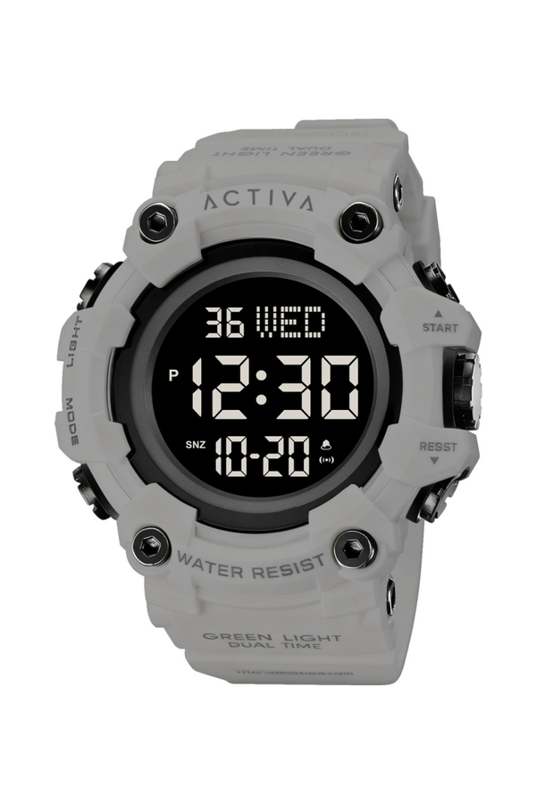 Activa DIGITAL ESSENTIALS ACW1968-008 Herenhorloge - Quartz Uurwerk - Plastic met Zwarte Wijzerplaat - 53 mm