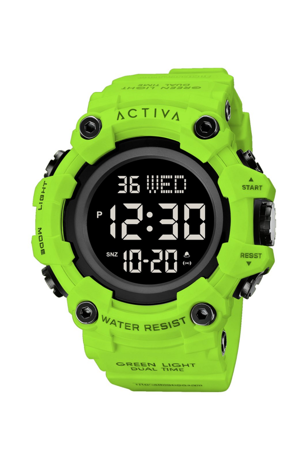 Activa Digital Essentials ACW1968-009 Herenhorloge - Quartz Uurwerk - Plastic met Zwarte Wijzerplaat - 53 mm