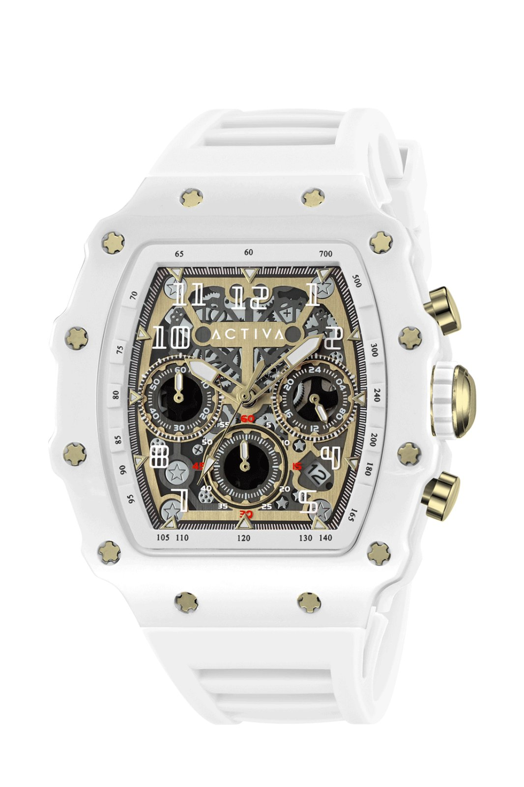 Activa ESSENTIALS ACW2305-025 Herenhorloge - Quartz Uurwerk - Kunststof met Zilveren Wijzerplaat - 44 mm