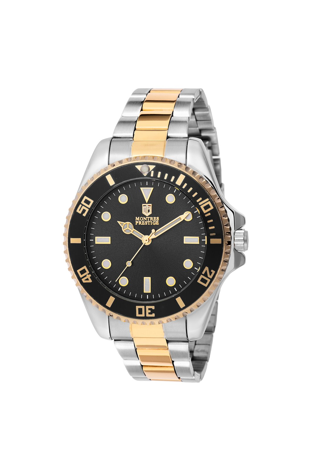Montres Prestige Diver MPW-0083 Herenhorloge - Quartz Uurwerk - Metaal met Zwarte Wijzerplaat - 42 mm