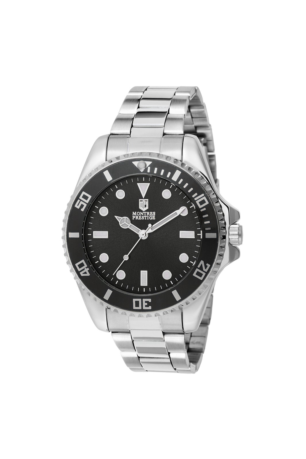 Montres Prestige Diver MPW-0080 Men's Watch - Quartz Movement - Metal with Black Dial - 42 mm