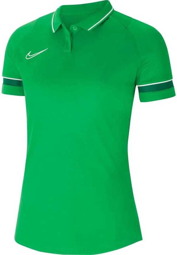 Nike Dri‑Fit Academy 21 Polo – Dames, Lichtgroen/Wit/Pine Green (Maat S)
