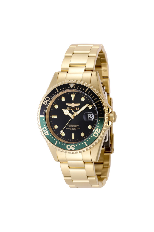 Invicta Pro Diver 48727 Herenhorloge - Quartz Uurwerk - Roestvrij Staal met Zwarte Wijzerplaat - 37 mm