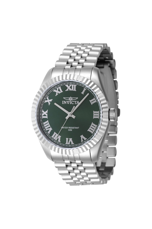 Invicta Specialty 47398 Herenhorloge - Quartz Uurwerk - Roestvrij Staal met Groene Wijzerplaat - 43 mm