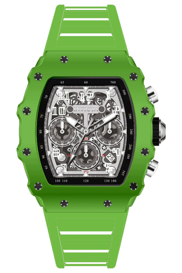 Invicta Racing 69705 Men's Watch - Quartz Movement - Acrylic with Silver Dial - 43 mm