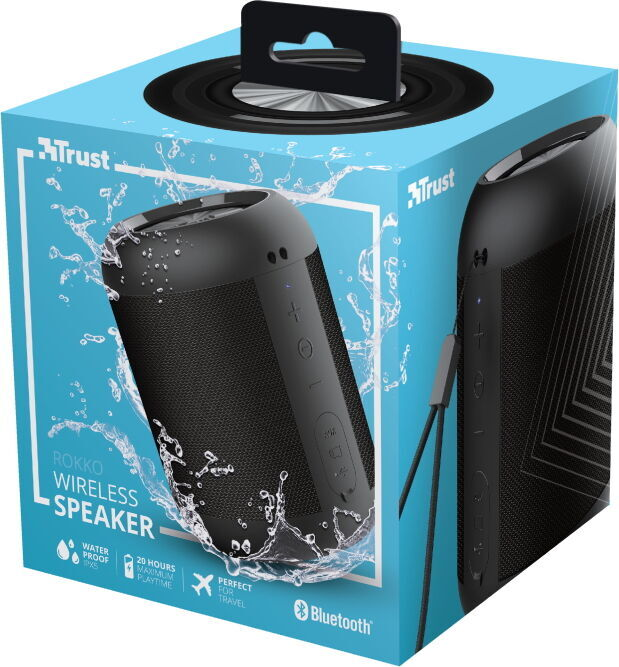 Trust Rokko Bluetooth Speaker Black - New Sealed