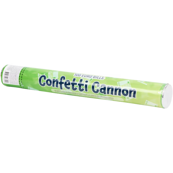 Confettikanon 38 cm - Met 100 euro biljetten als confetti