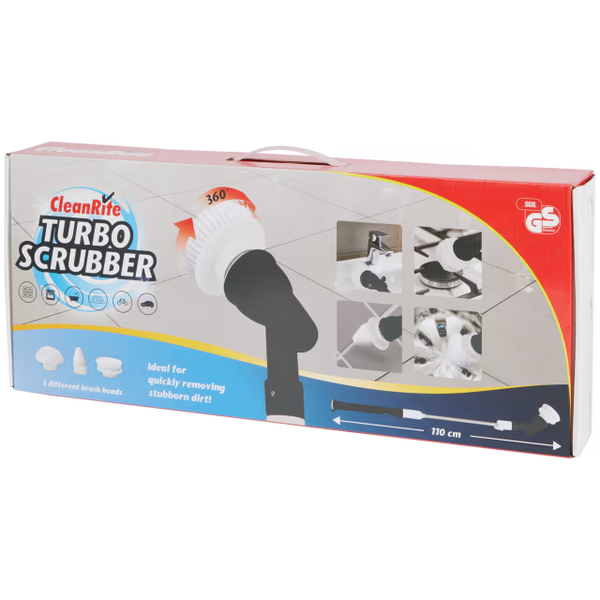 CleanRite Turbo Scrubber draadloze reinigingsborstel 110 cm | diverse kleuren