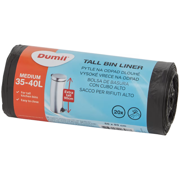 Dumil afvalzakken extra hoog 35 - 40 liter | 20 stuks