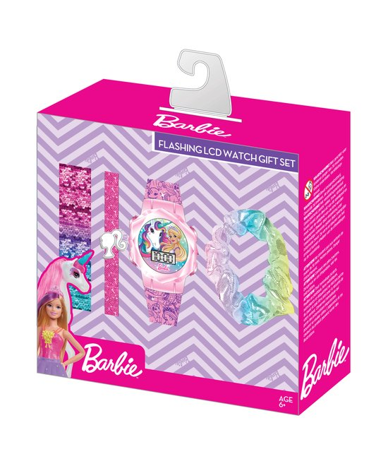 Accutime - LCD Barbie Horloge Met Accessoires