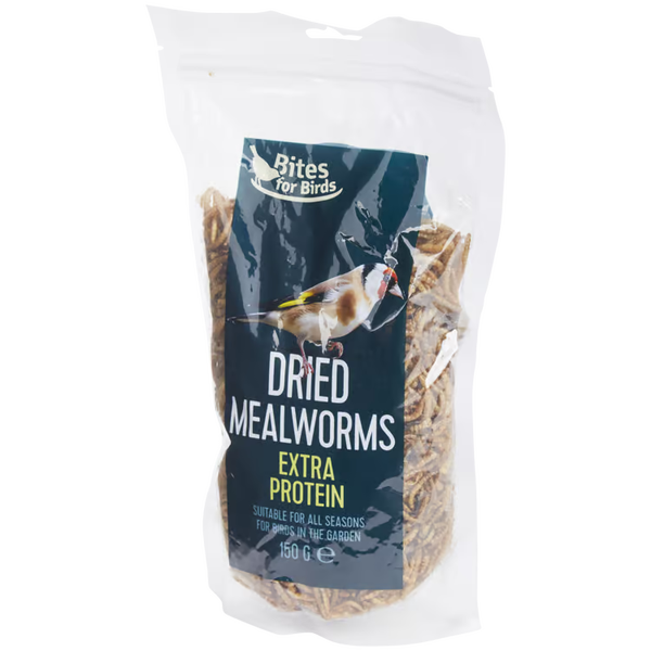 Bites for Birds gedroogde meelwormen 150 gram