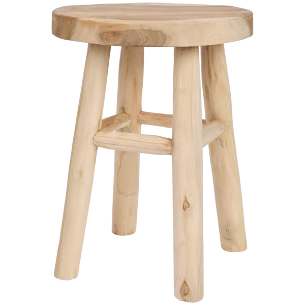 Teakhouten kruk Ø 30 x 42 cm