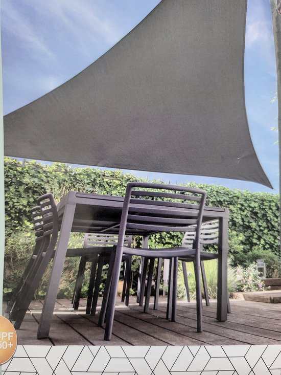 Schaduwdoek 5 x 5 x 5 meter - Grijs