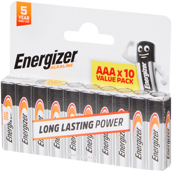 Energizer alkaline batterijen AAA 10 stuks