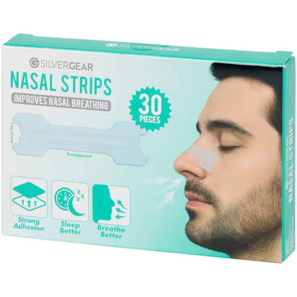 Silvergear ademhaling neusstrips 30 stuks