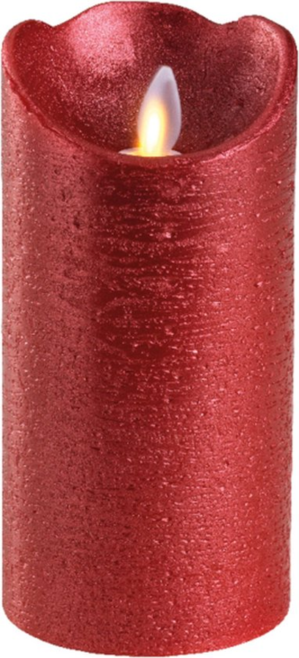 Lumineo LED Kaars - Stompkaars - Rood - 15cm - Woondecoratie - Elektrische kaars