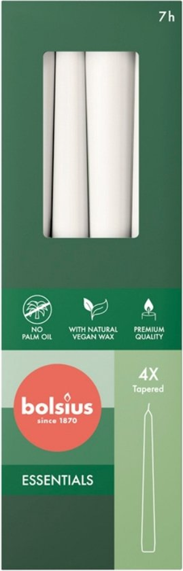 Bolsius Gotische Kaarsen 4 Stuks Cloudy White