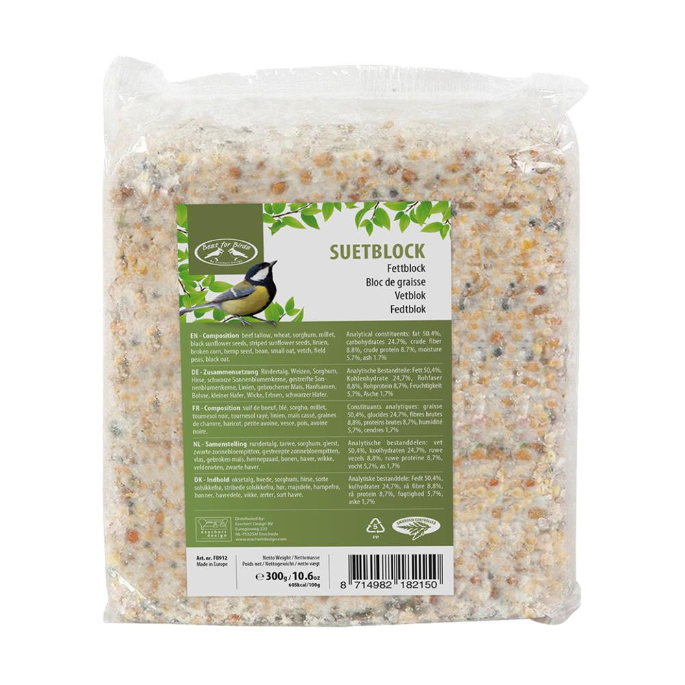 Zaadvetblok voor Tuinvogels – 300 gram Energierijke Snack