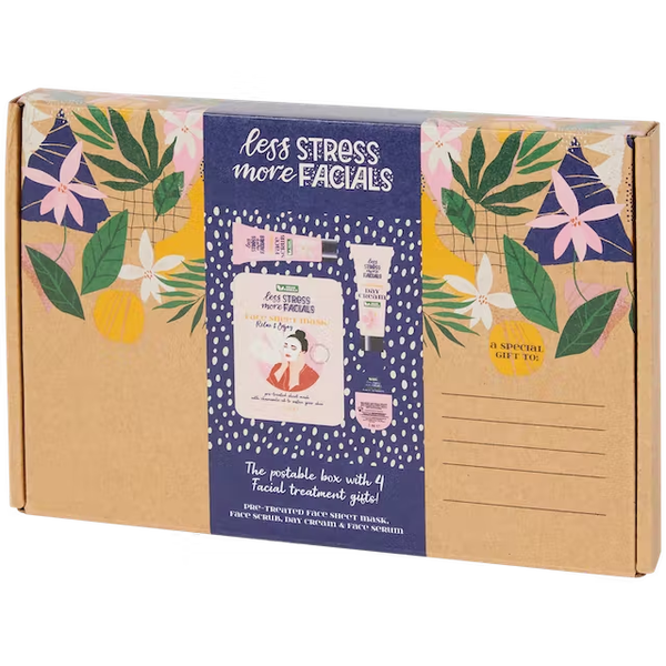 Brievenbus giftset 4-delig - Less more Facials - Paars