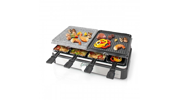 Gourmet Raclette Steen Grill voor 8 Personen