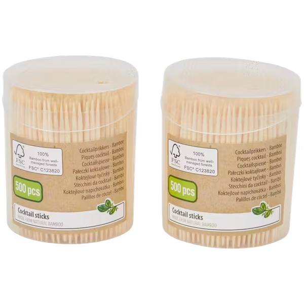 Cocktailprikkers 2 x 500 stuks