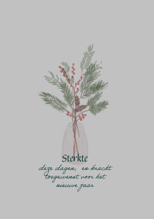 Aquarelkaart "sterkte deze dagen.."