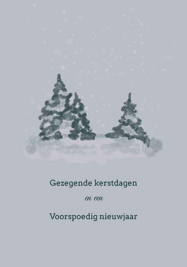 Aquarelkaart "gezegende kerstdagen.."