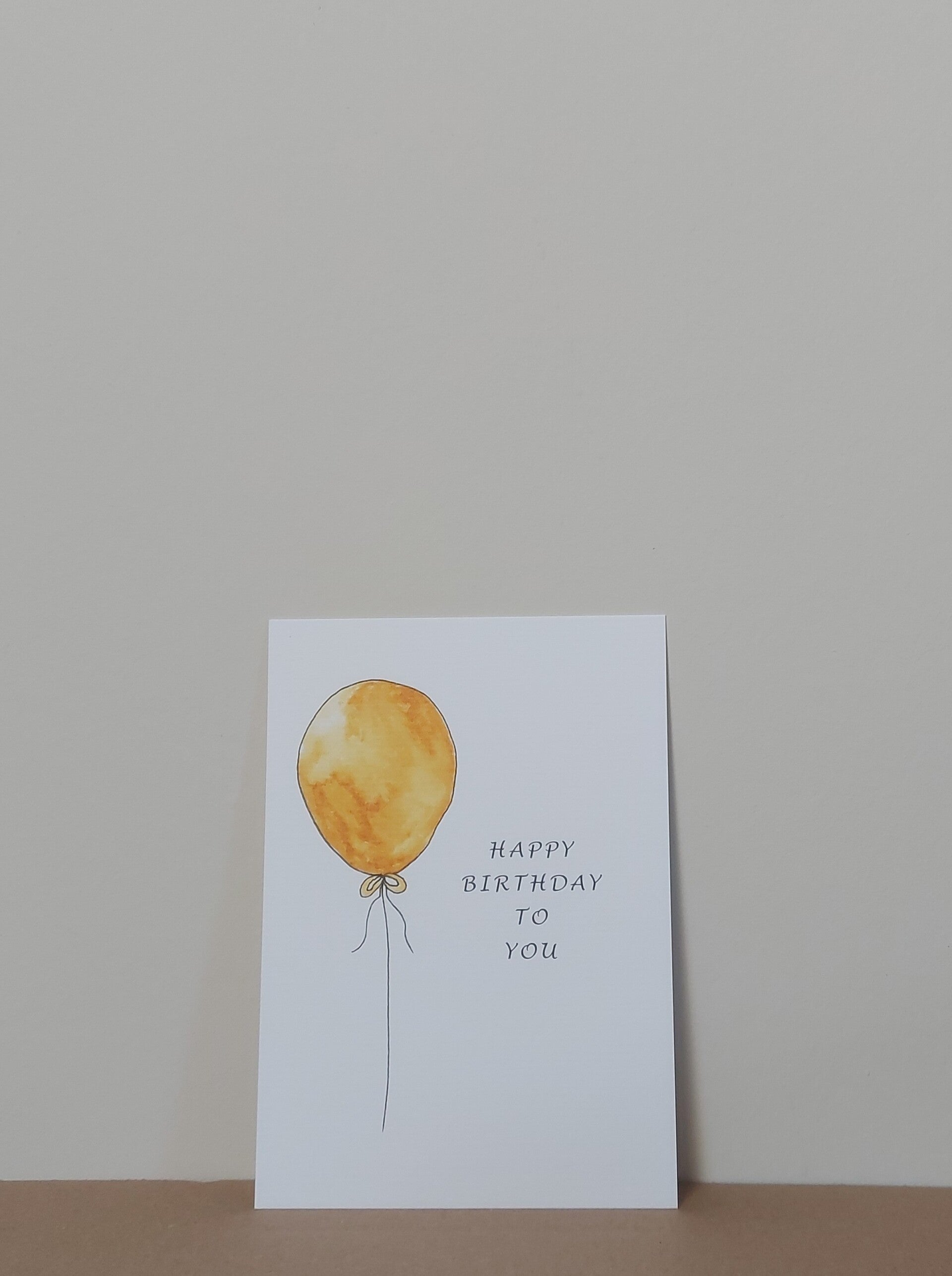 Aquarel kaart "ballon"