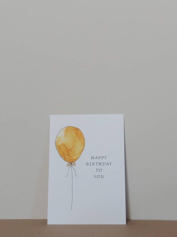 Aquarel kaart "ballon"