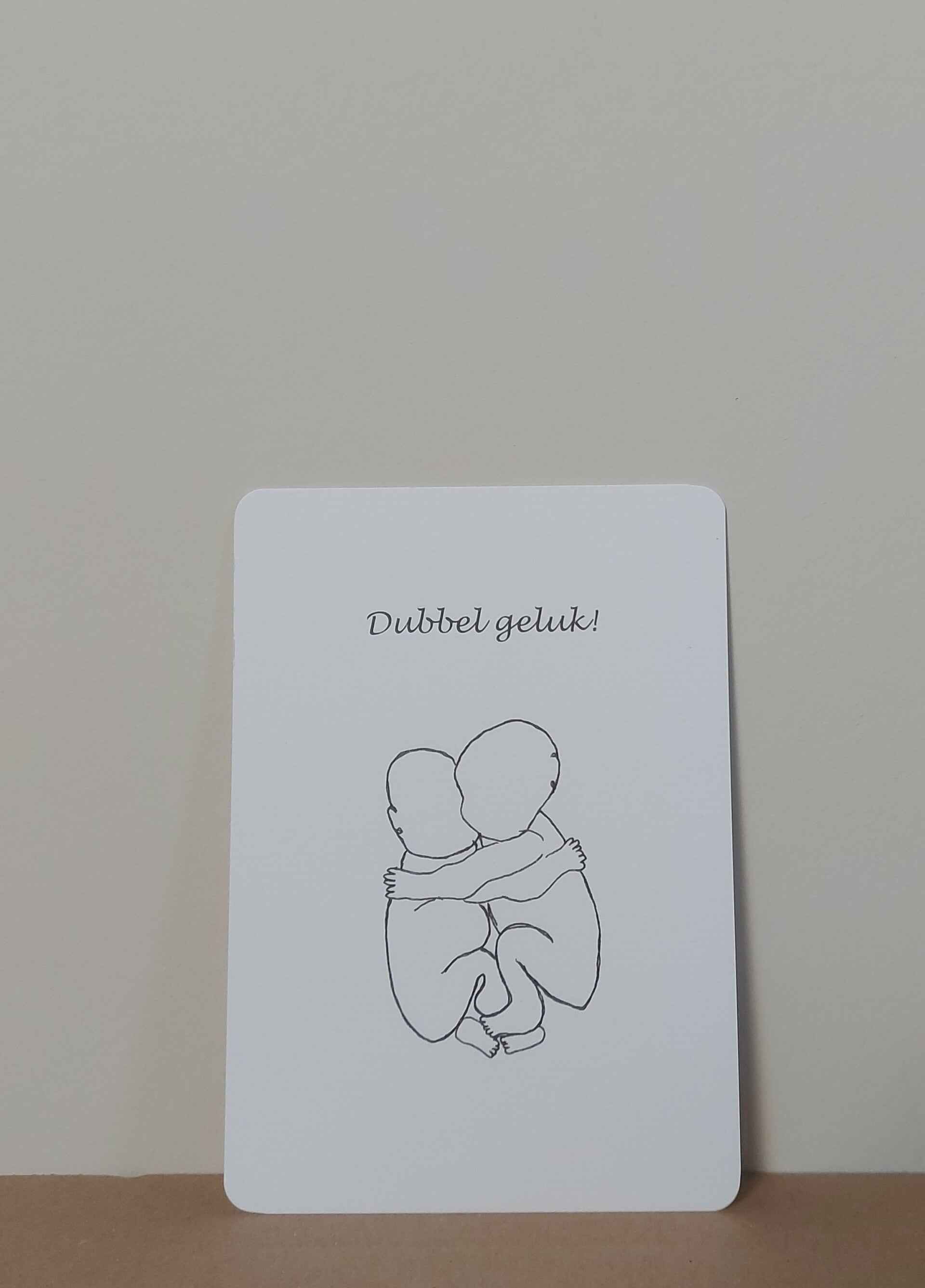 Lijntekening "dubbel geluk"
