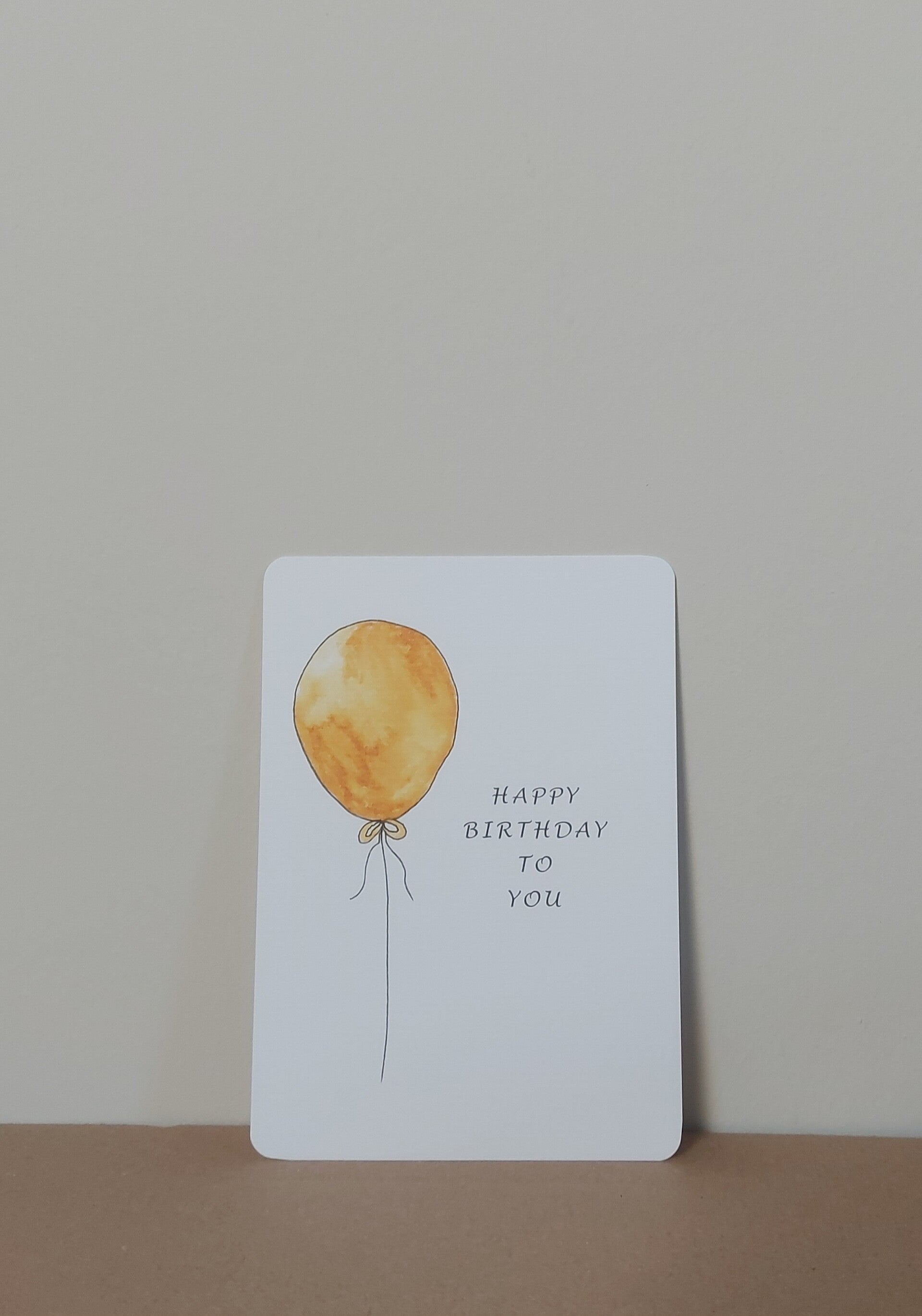 Aquarel kaart "ballon"