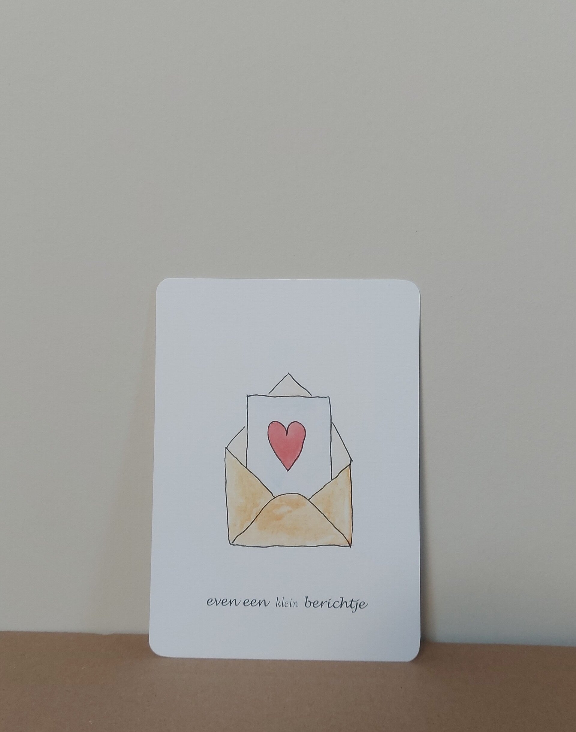 Aquarel kaart ''envelop met kaart"
