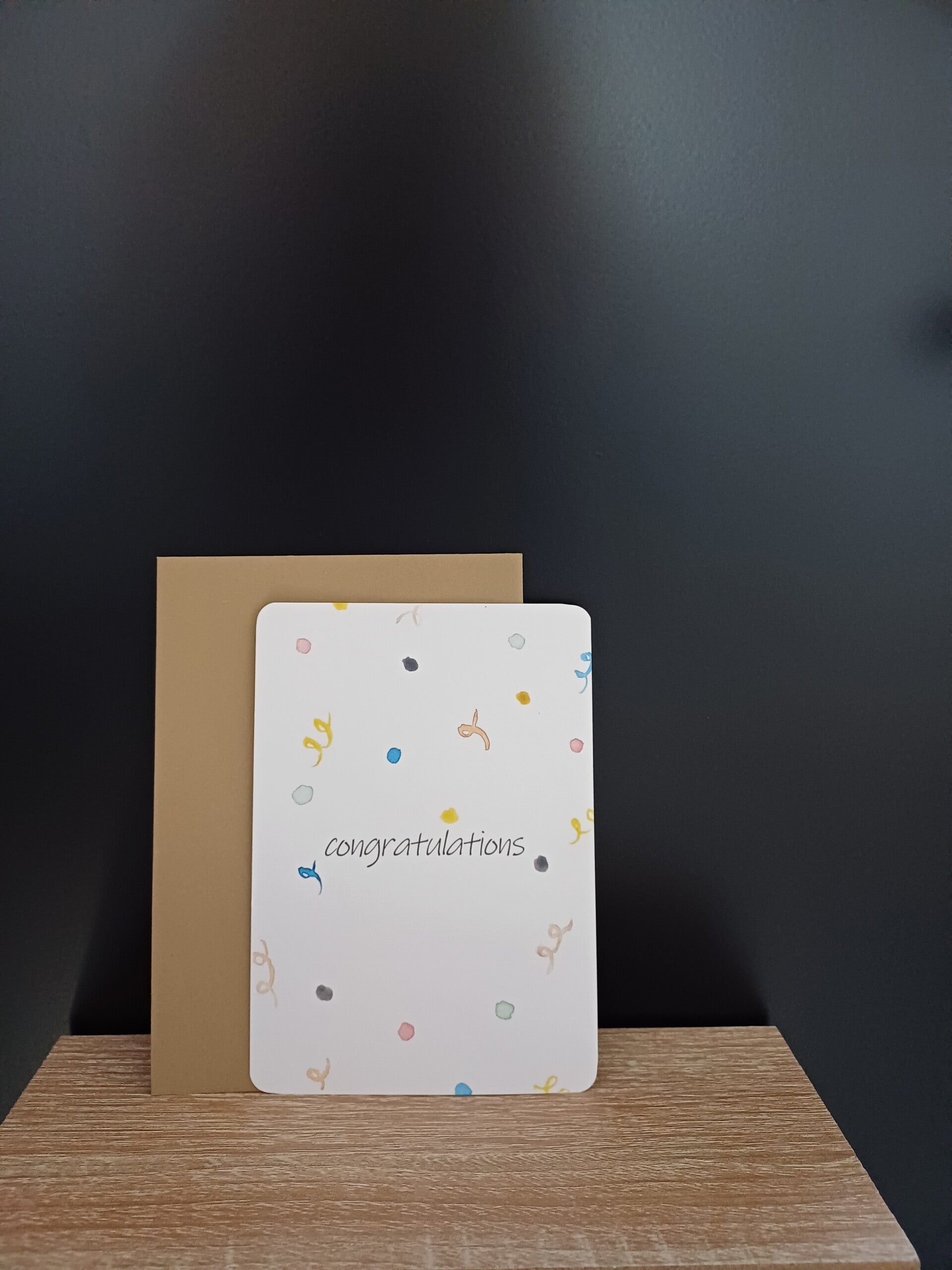 Aquarelkaart "confetti"