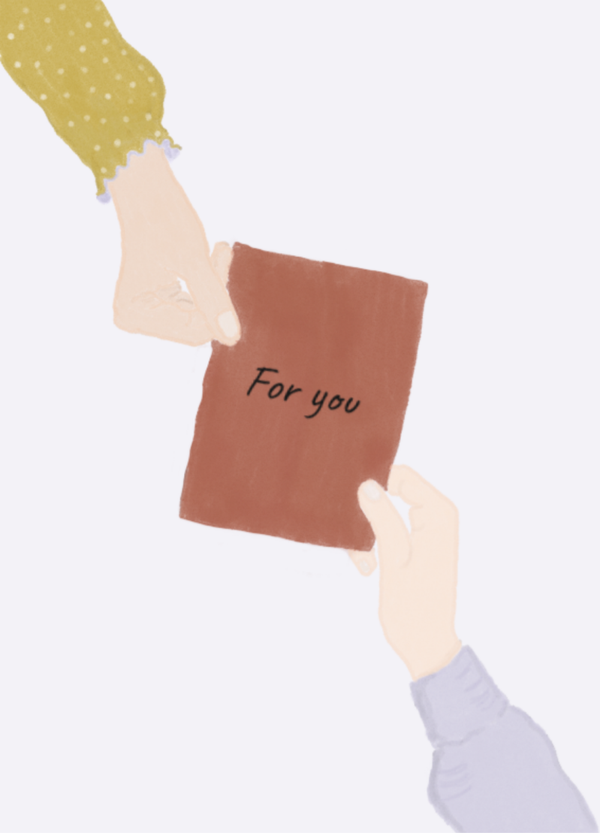 Aquarelkaart "for you"