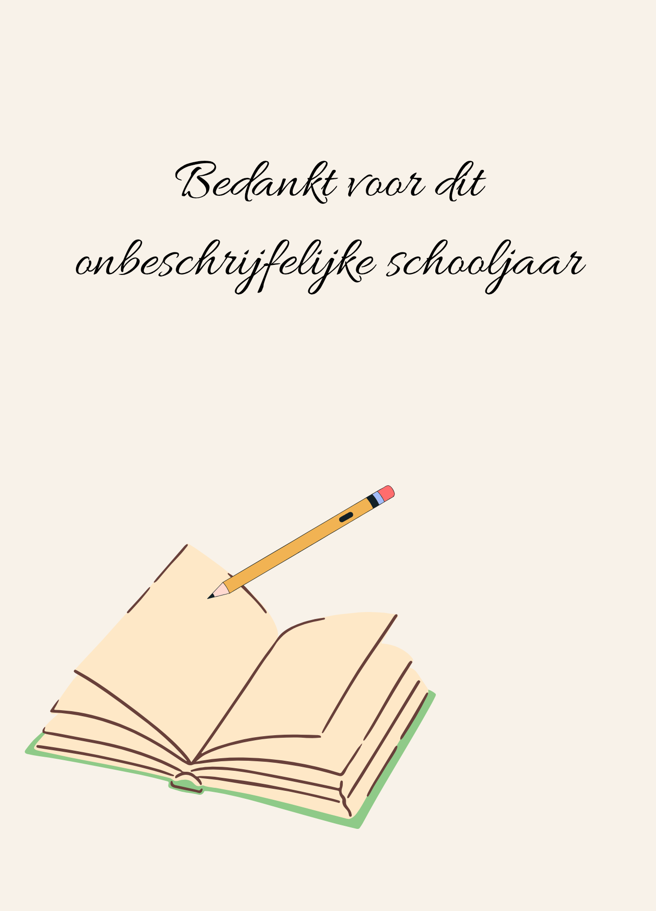 Aquarelkaart "onbeschrijfelijke jaar"